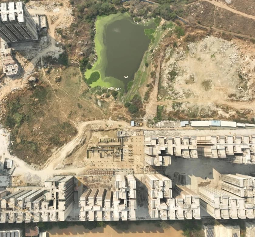 aerial view of site